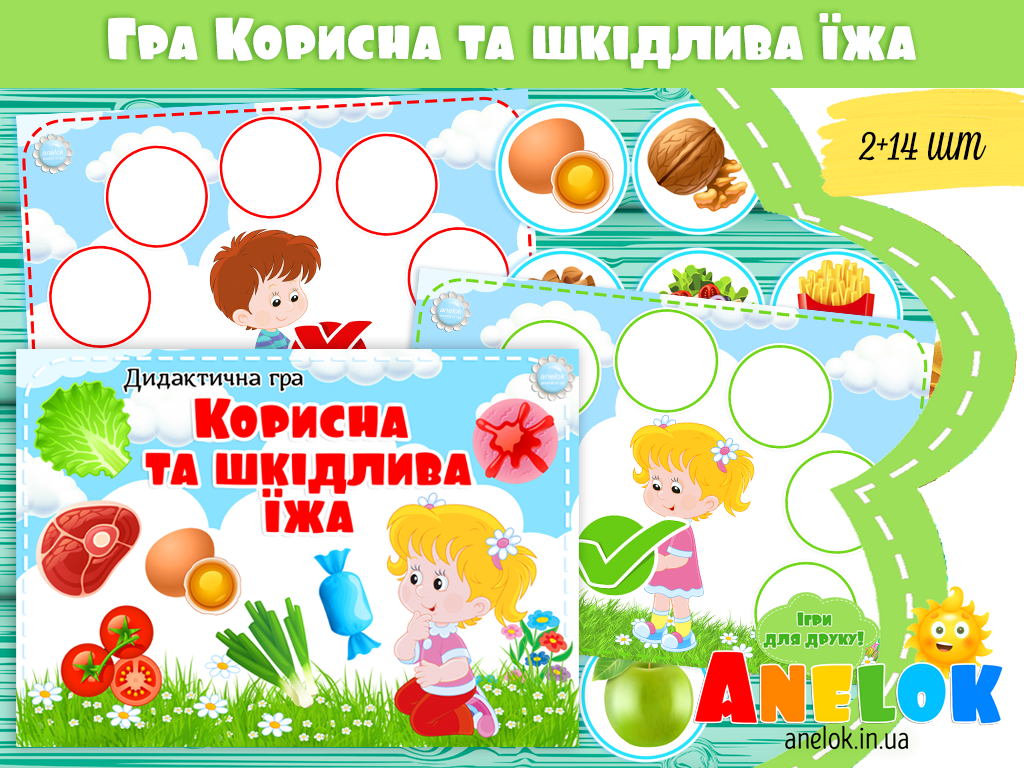Дидактична гра Корисна та шкідлива їжа
