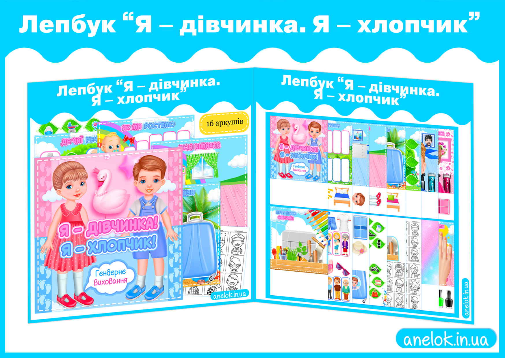 Лепбук з гендерного виховання Я – дівчинка. Я – хлопчик