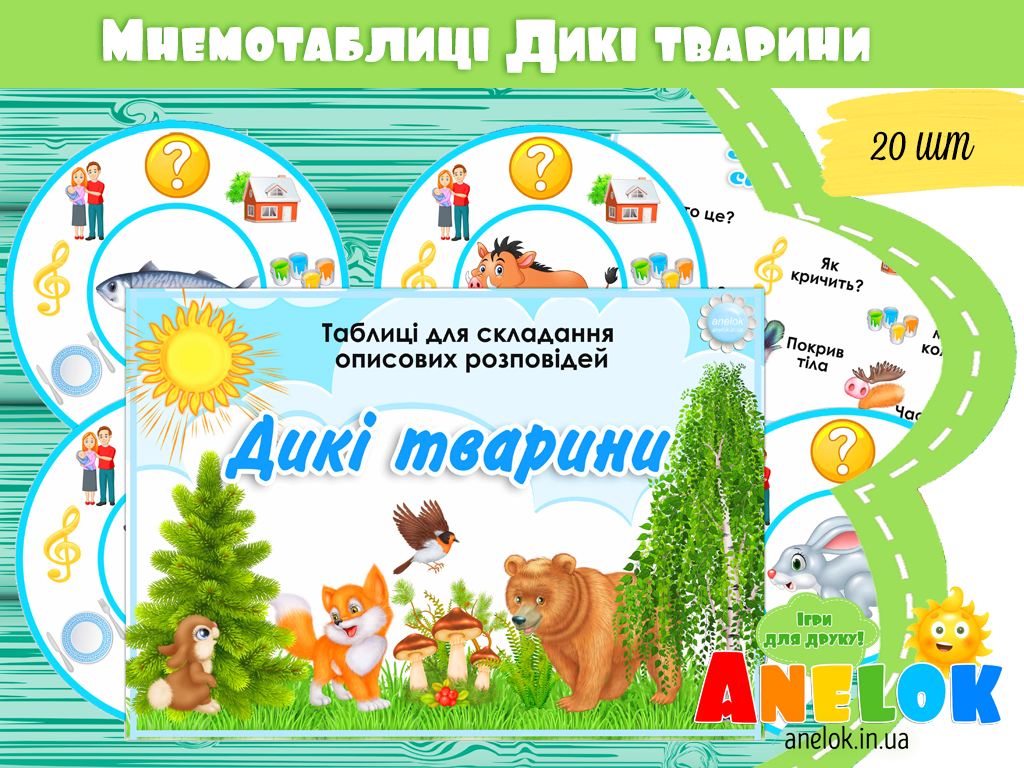 Таблиці для складання описових розповідей Дикі тварини