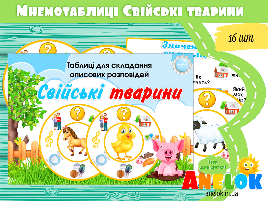 Таблиці для складання описових розповідей Свійські тварини