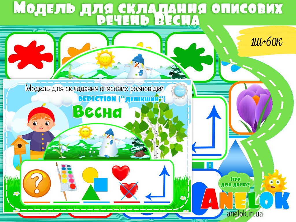Модель для складання описових речень Depiction Весна