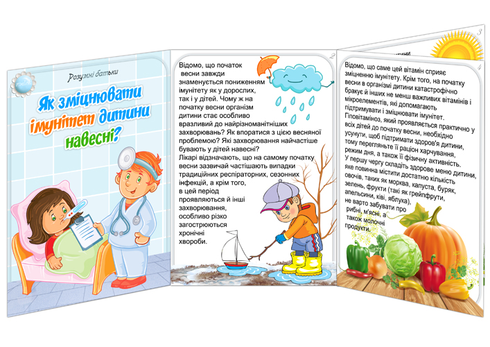 Папка-пересувка Як зміцнювати імунітет дитини навесні?