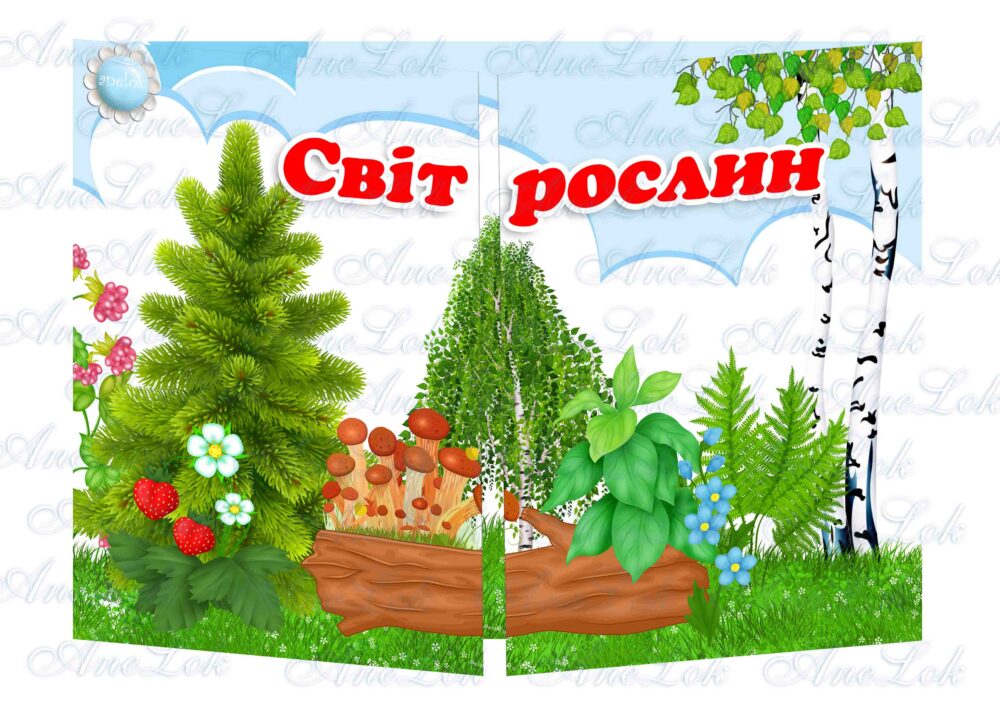 Основа під лепбук Світ рослин Анелок
