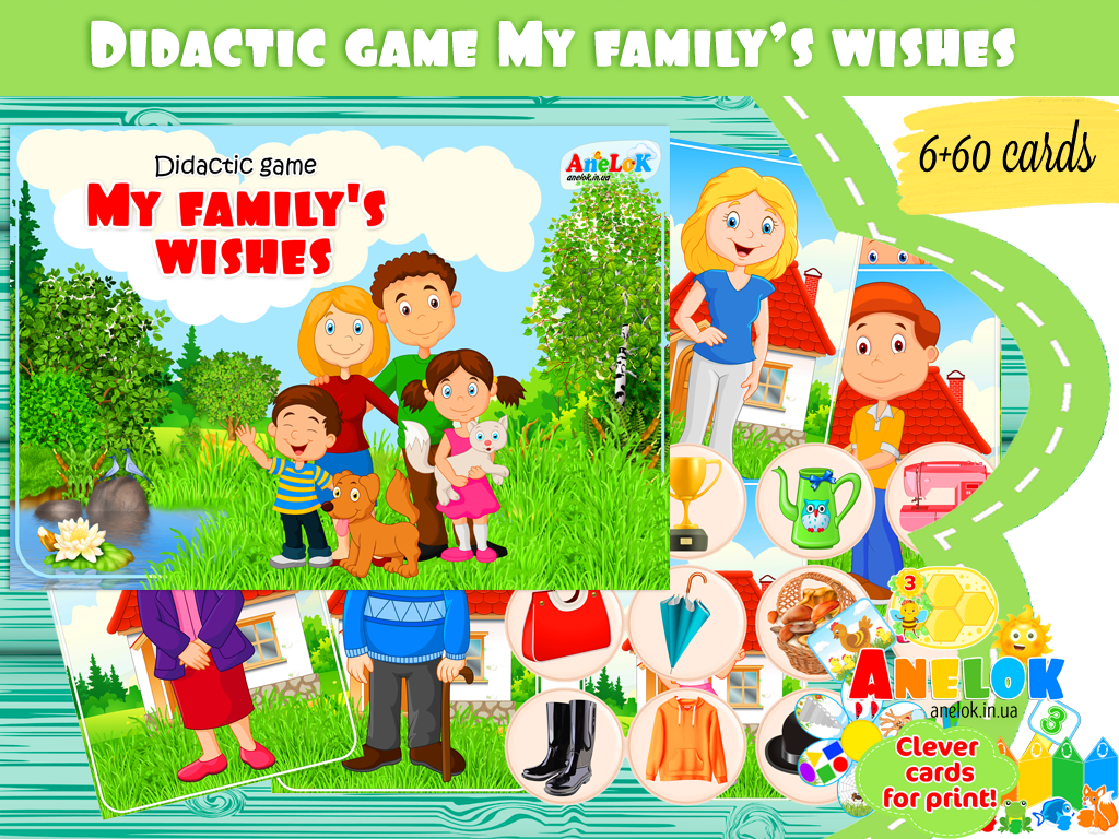 Didactic game My family’s wishes