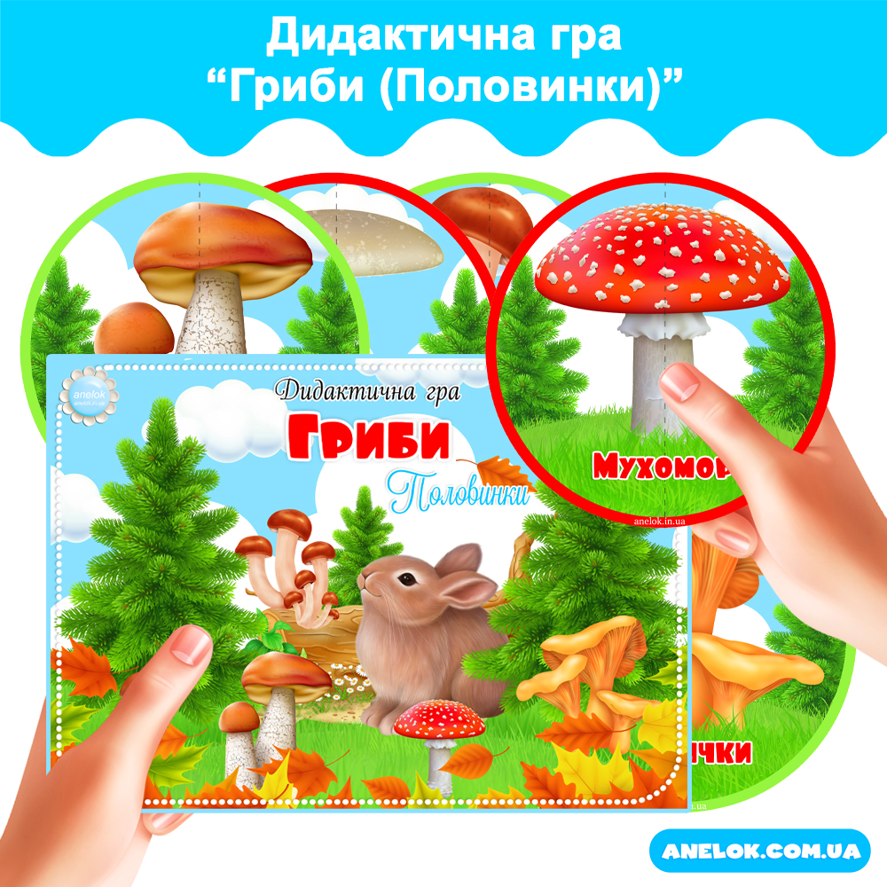 Дидактична гра Гриби (Половинки)