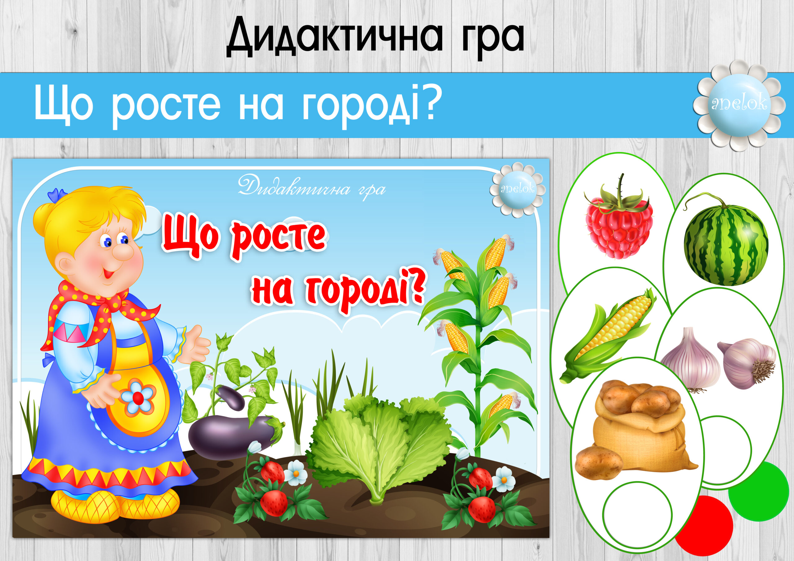 Дидактична гра Що росте на городі?