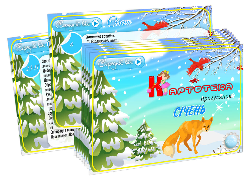 Картотека прогулянок Січень (Середній вік)