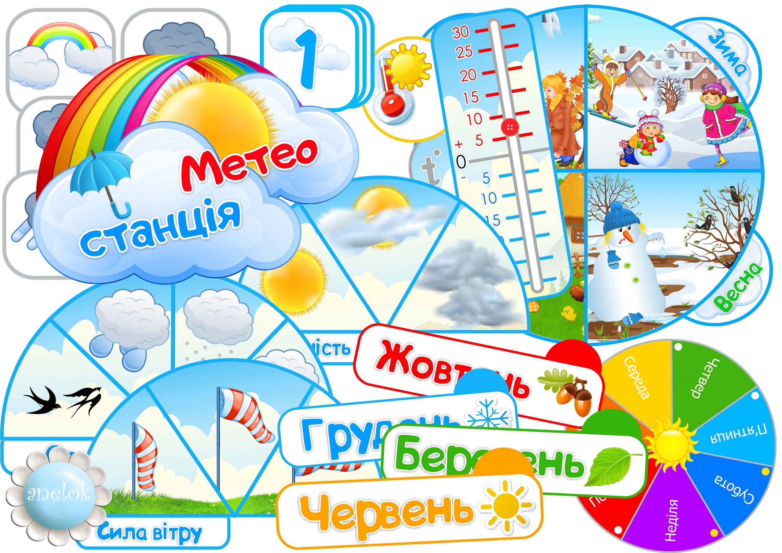 Набір для оформлення Метеостанція (Календар природи)