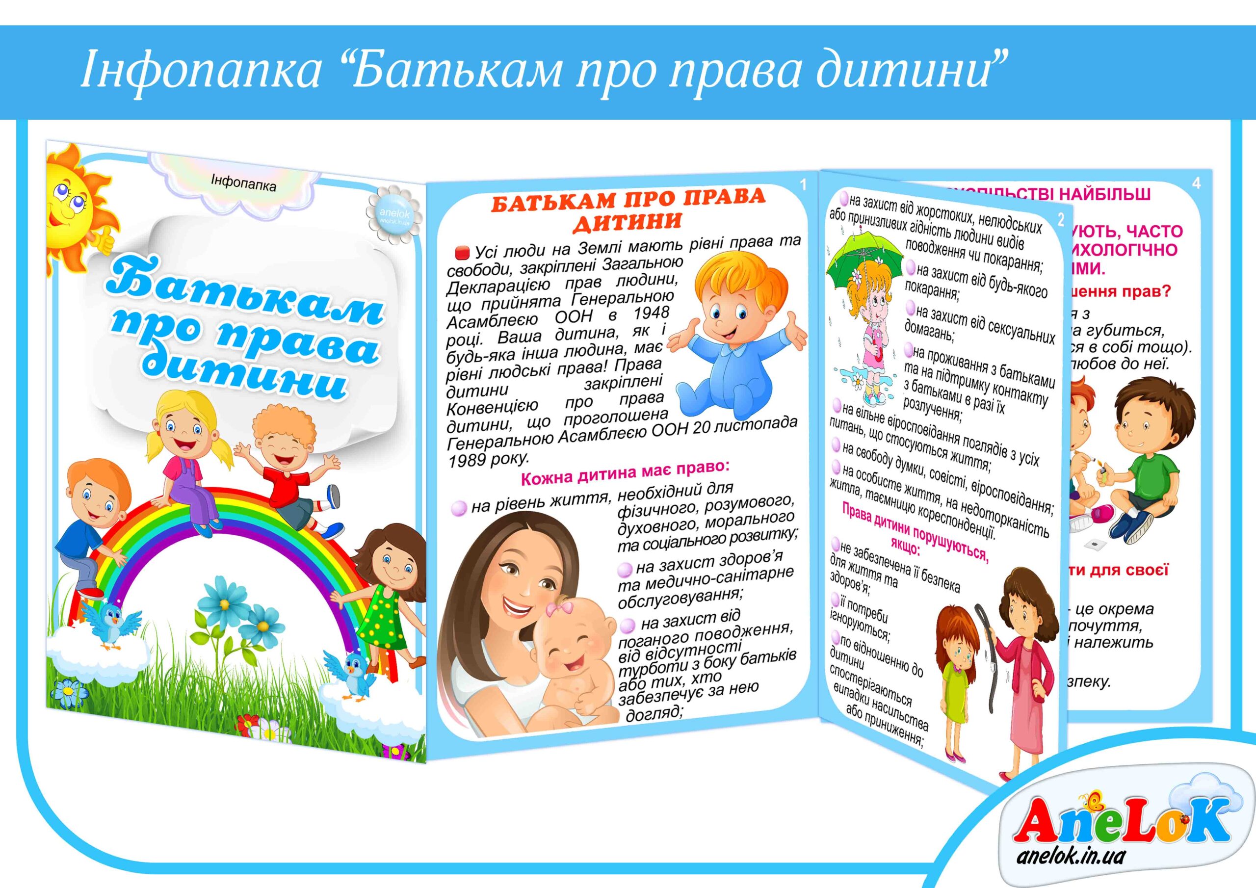 Папка-пересувка Батькам про права дитини