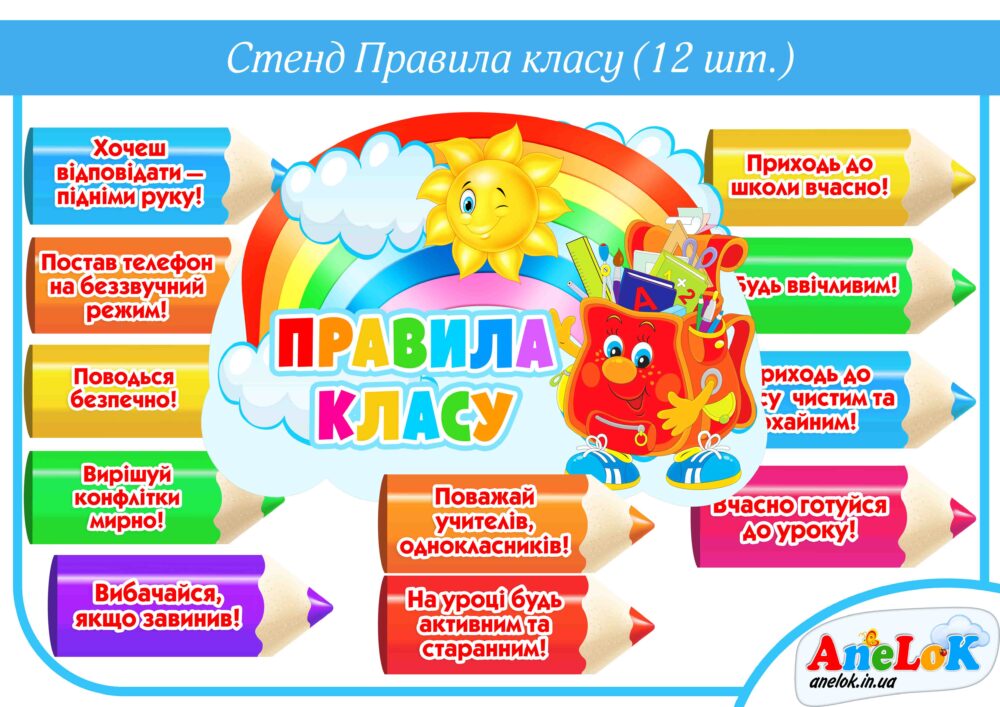 Стенд Правила класу НУШ Анелок