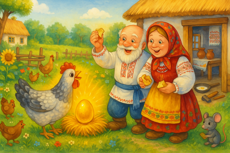 Українська народна казка Курочка Ряба (на новий лад)