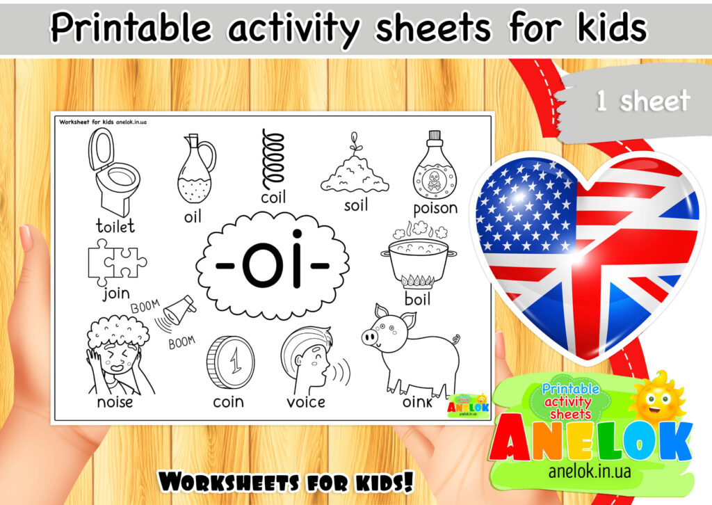 Worksheet Phonics -oi-