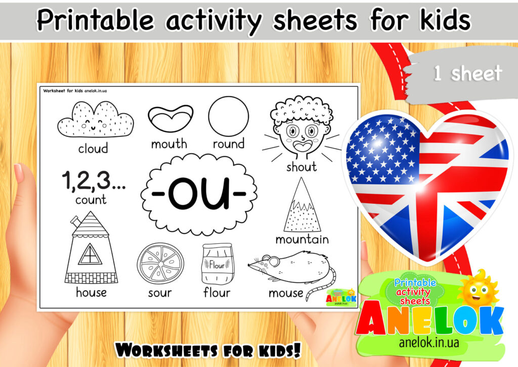 Worksheet Phonics -ou-