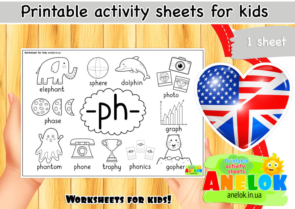 Worksheet Phonics -ph-