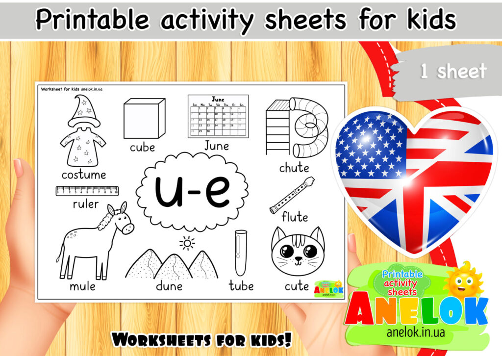 Worksheet Phonics u-e