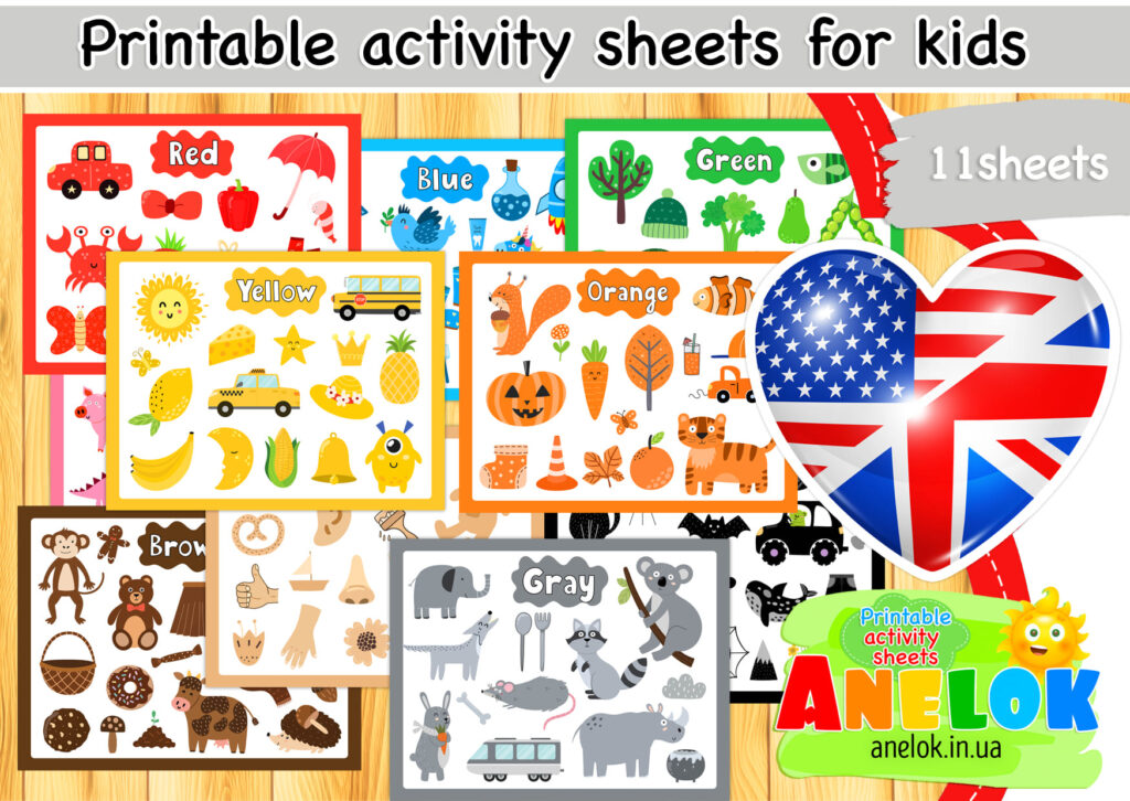 Worksheets for kids Colors